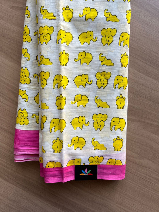 Quirky Printed Mul Cotton Saree-19258-19262