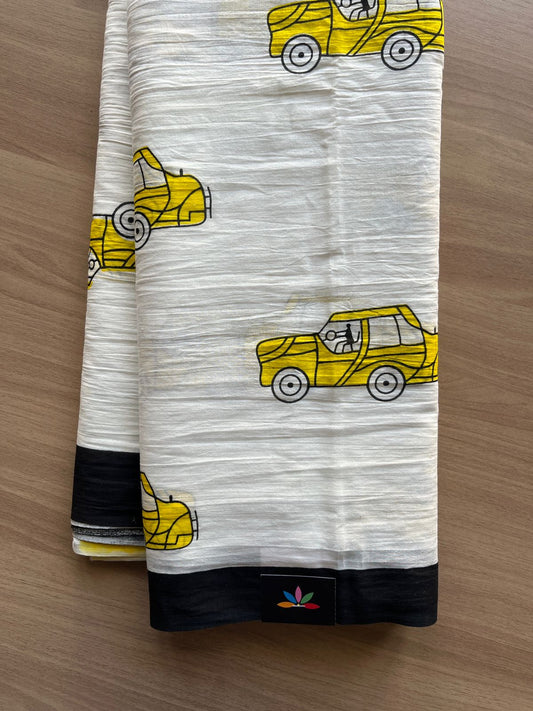 Quirky Printed Mul Cotton Saree-19268