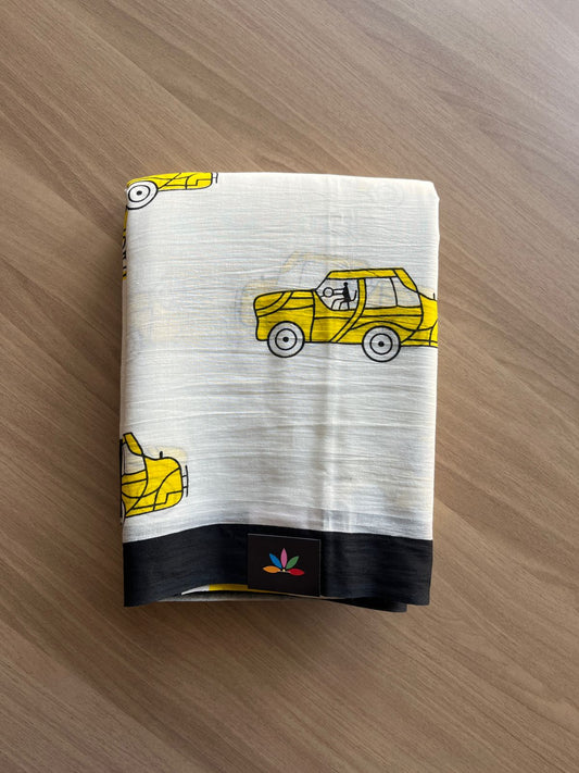 Quirky Printed Mul Cotton Saree-19268