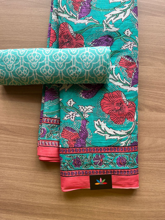 Screen Printed Mul Cotton Saree-20472-20476