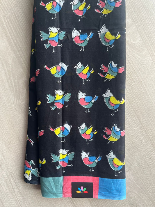 Quirky Printed Mul Cotton Saree- 28078-28080