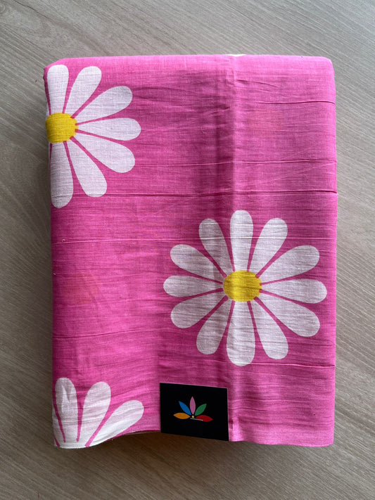 Screen  Printed Mul Cotton Saree- 28083