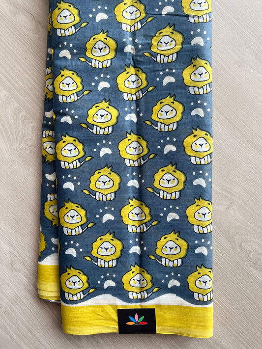 Quirky Printed Mul Cotton Saree- 28109-28111