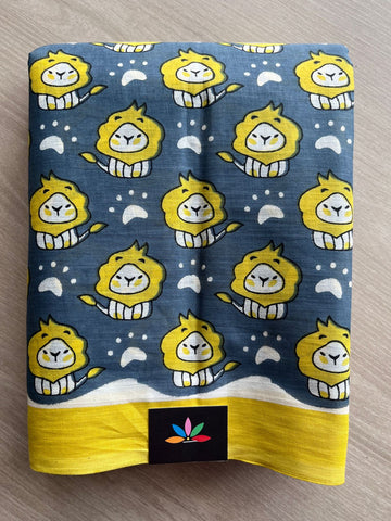 Quirky Printed Mul Cotton Saree- 28109-28111