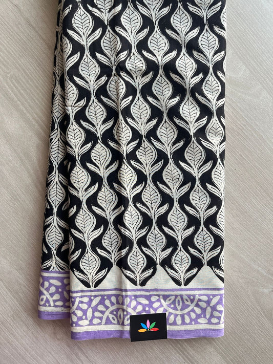 Handblock Printed Mul Cotton Saree -29861-29862