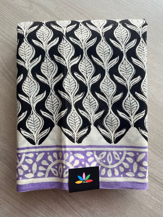 Handblock Printed Mul Cotton Saree -29861-29862