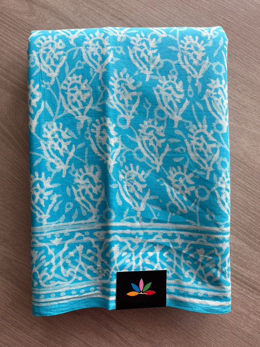 Handblock Printed Mul Cotton Saree -29867-29868