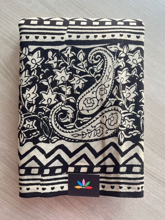 Handblock Printed Mul Cotton Saree -29885-29886