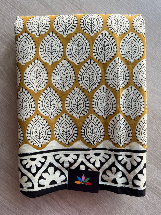 Handblock Printed Mul Cotton Saree -29889-29890