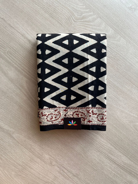 Handblock Printed Mul Cotton Saree- 23886-23887