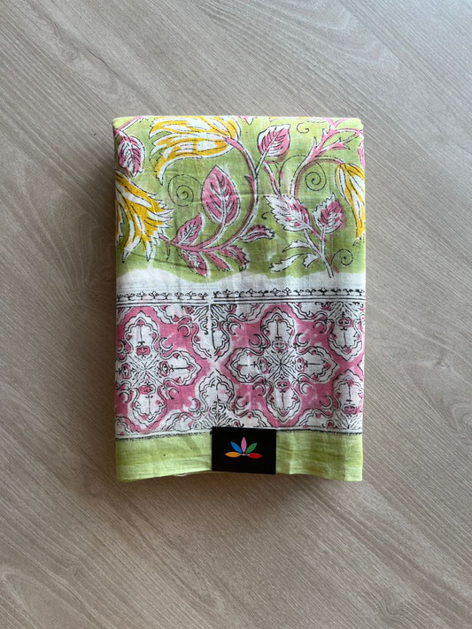 Handblock Printed Mul Cotton Saree-23902-23903