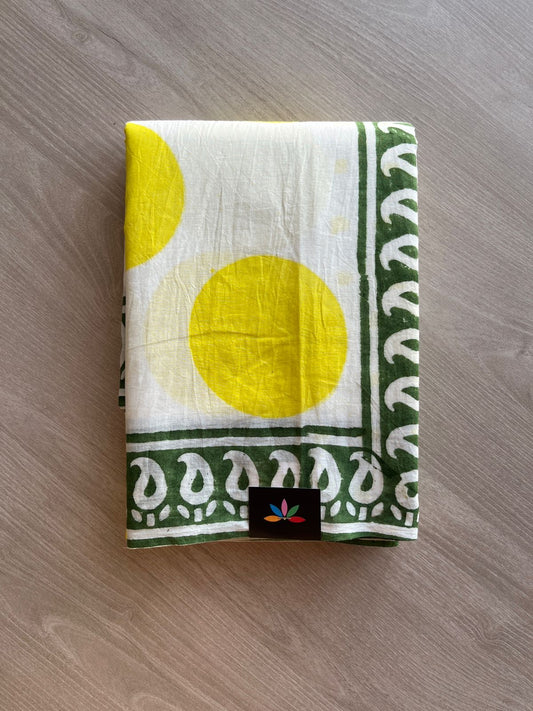 Handblock Printed Mul Cotton Saree- 23904-23905,23934