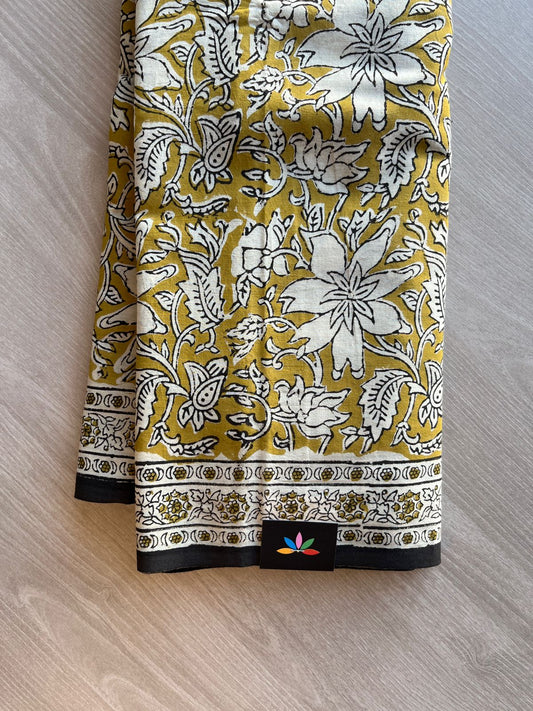 Handblock Printed Mul Cotton Saree-23928-23929