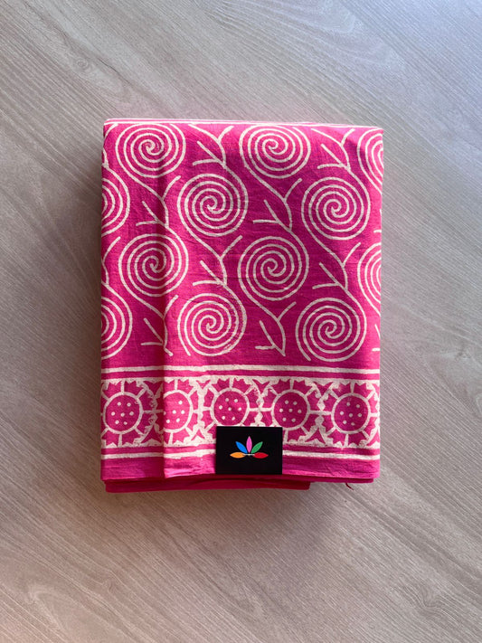 Handblock Printed Mul Cotton Saree- 23938-23940