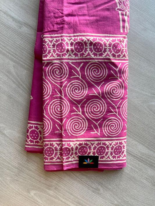 Handblock Printed Mul Cotton Saree- 23938-23940