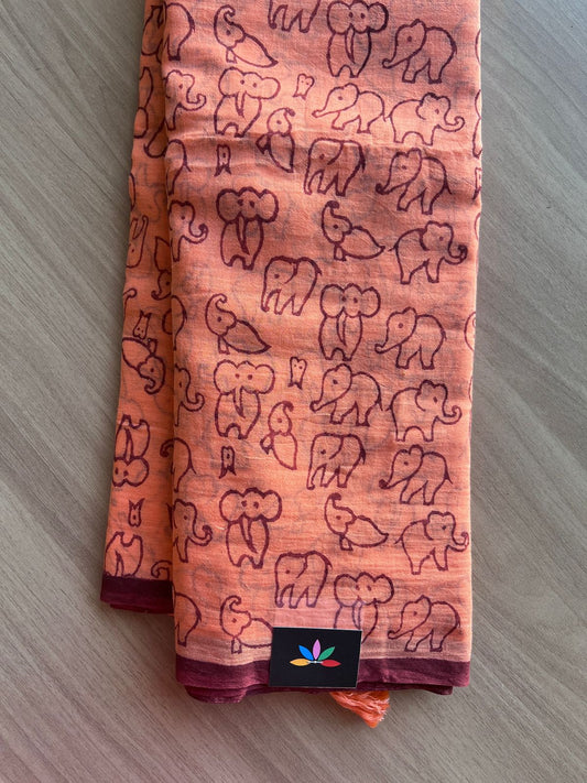 Printed Mul Cotton Saree-21930