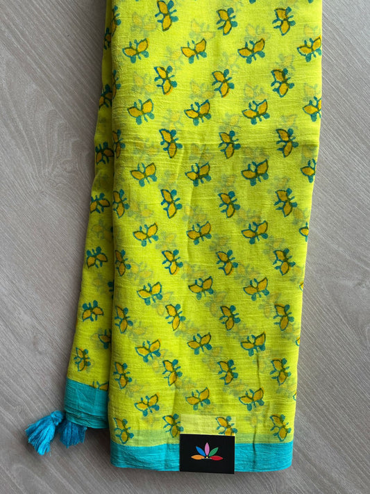 Printed Mul Cotton Saree (Without blouse)-31033