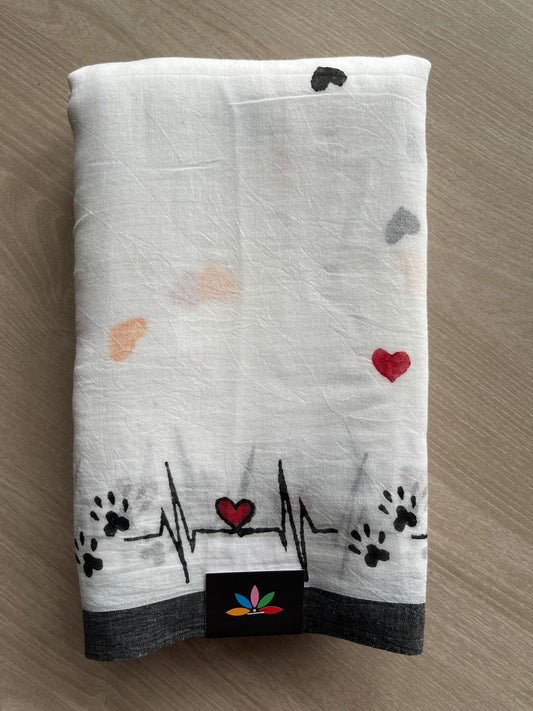 Printed Mul Cotton Saree (Without blouse)-31038