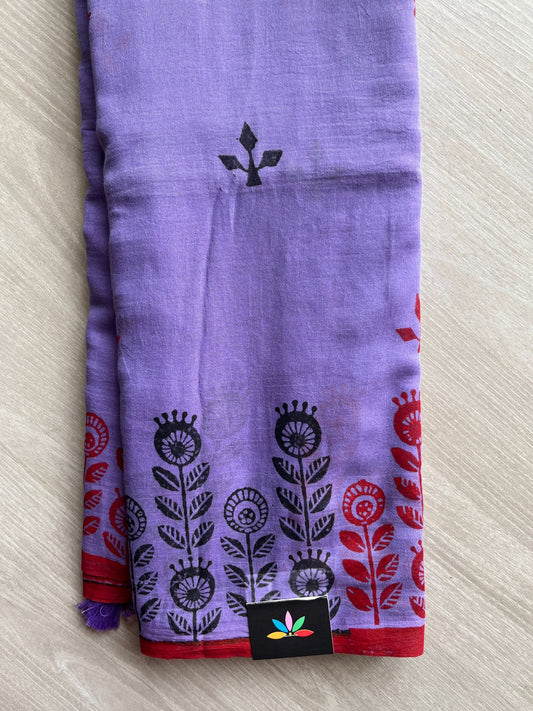Printed Mul Cotton Saree (Without blouse)-31039
