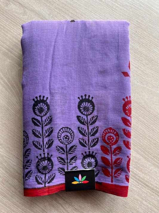 Printed Mul Cotton Saree (Without blouse)-31039
