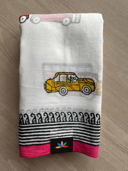 Printed Mul Cotton Saree (Without blouse)-31044