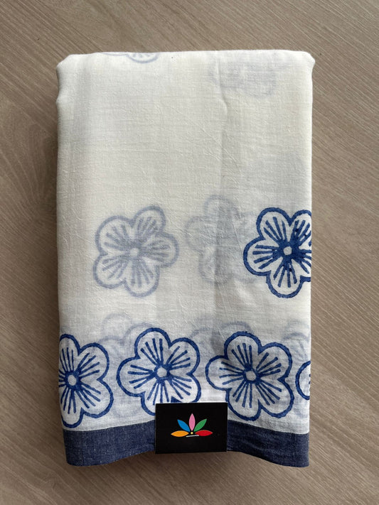 Printed Mul Cotton Saree (Without blouse)-31047