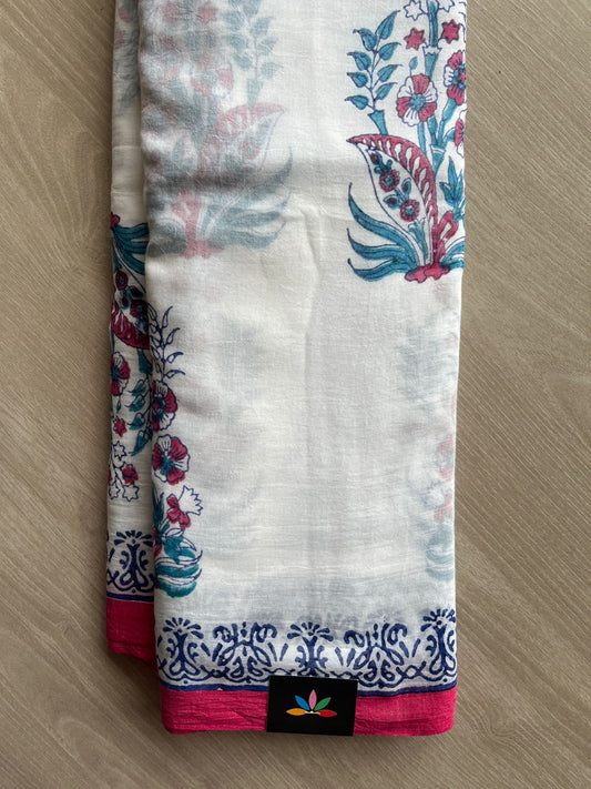 Printed Mul Cotton Saree (Without blouse)-31048