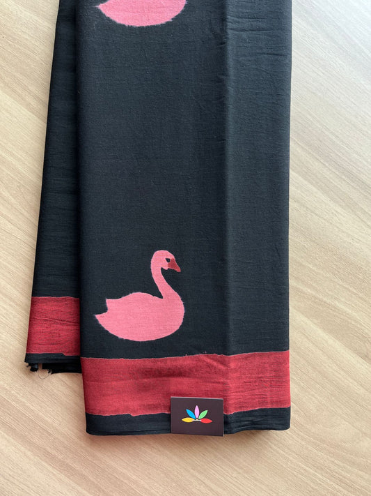 Handblock Printed Mul Cotton Saree -19215