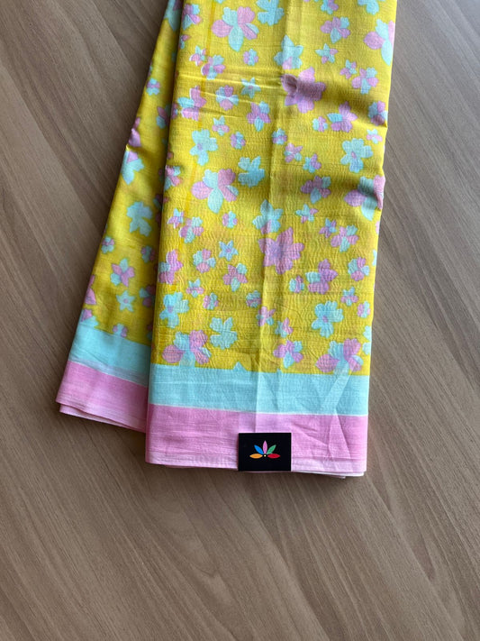 Designer Screen Printed Mul Cotton Saree-19281-19283