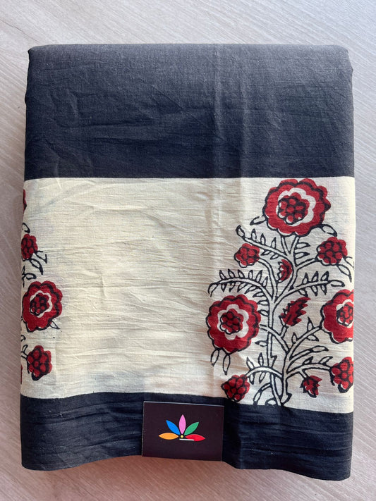 Hand Block Printed Mul Cotton Saree -29050