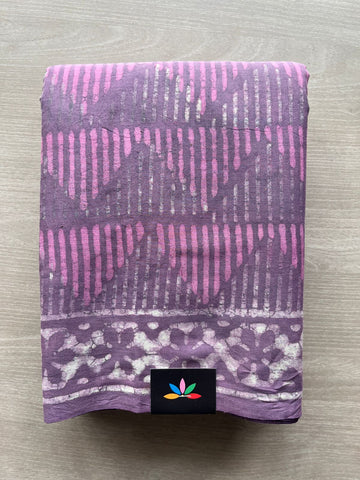 Handblock Printed Mul Cotton Saree - 32511_32512