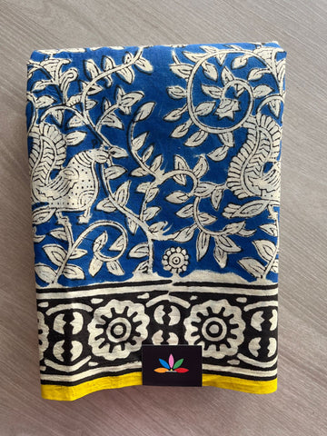 Handblock Printed Mul Cotton Saree - 32540_32541