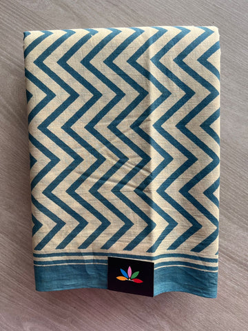 Handblock Printed Mul Cotton Saree - 32552_32553