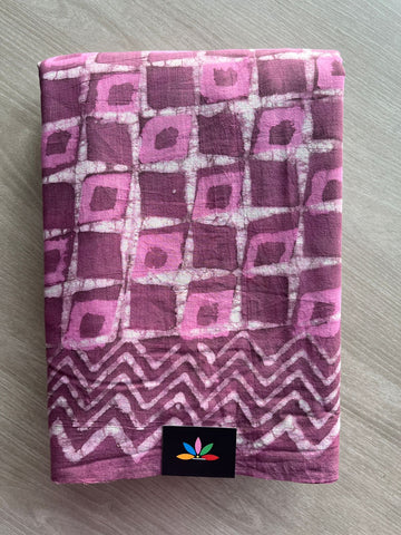 Handblock Printed Mul Cotton Saree - 32566_32567
