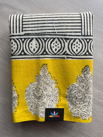 Handblock Printed Mul Cotton Saree - 32683