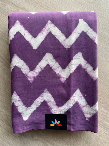 Handblock Printed Mul Cotton Saree - 33641