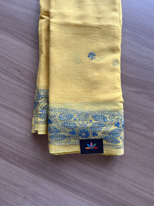 Kantha Hand Stitched Mul Cotton Saree -18850