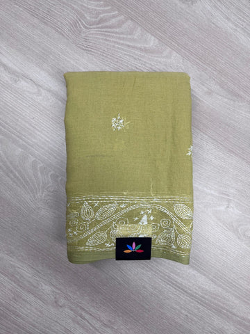 Kantha Hand Stitched Mul Cotton Saree -23582