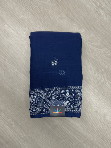 Kantha Hand Stitched Mul Cotton Saree -23587