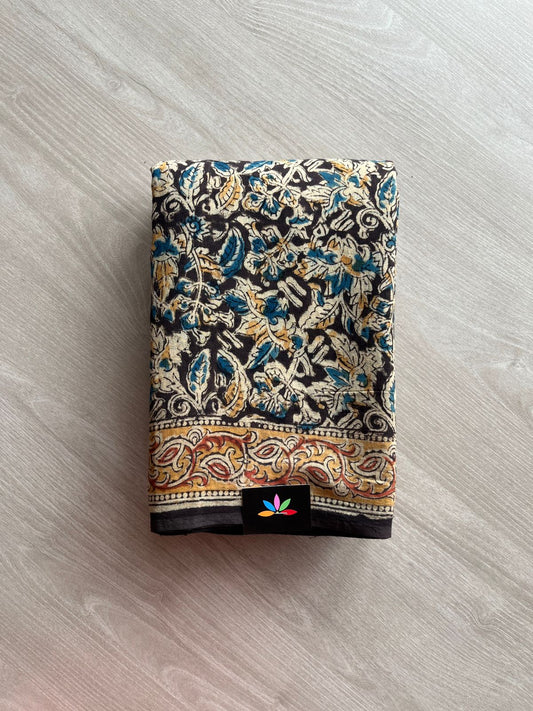 Handblock Printed Kalamkari Mul Cotton Saree -13301-13302