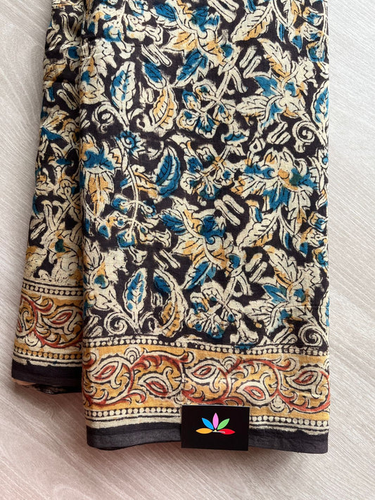 Handblock Printed Kalamkari Mul Cotton Saree -13301-13302