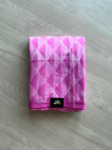 Hand Stitch Shibori Mul Cotton Saree -12830