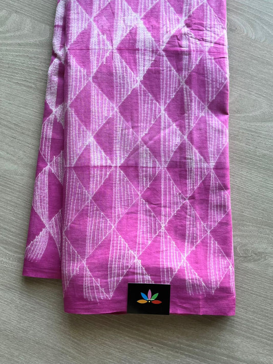 Hand Stitch Shibori Mul Cotton Saree -12830