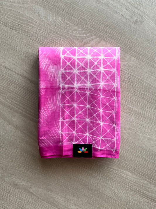 Hand Stitch Shibori Mul Cotton Saree -12834