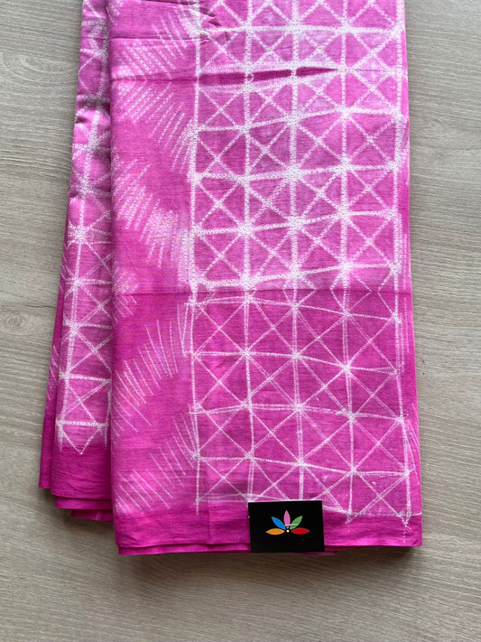 Hand Stitch Shibori Mul Cotton Saree -12834