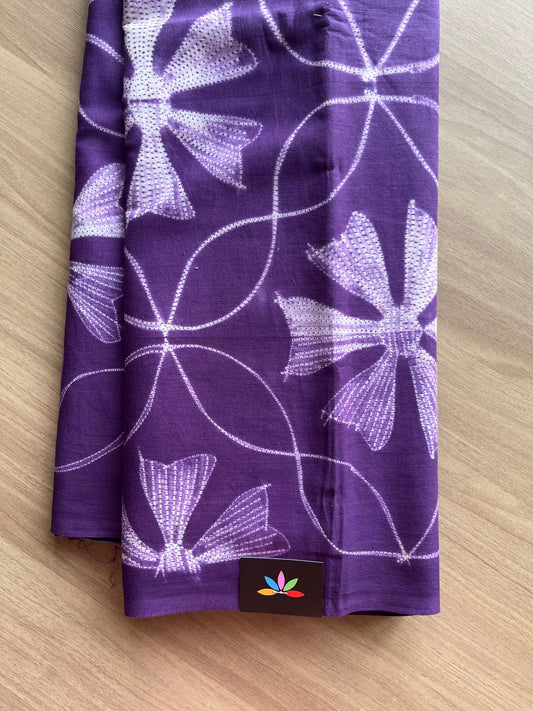 Shibori Mul Cotton Saree -13916