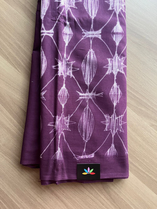 Shibori Mul Cotton Saree -13923