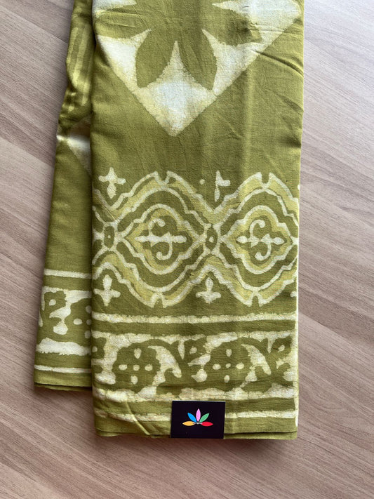 Handblock Printed Mul Cotton Saree-21333-21334