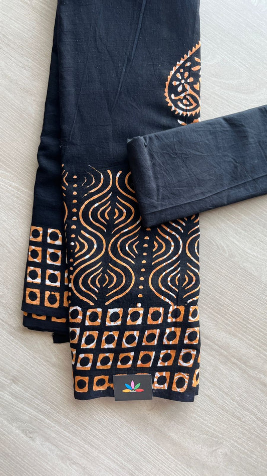 Block Printed Mul Cotton Saree-24453