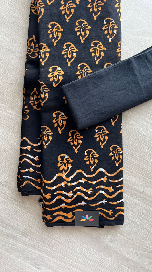Block Printed Mul Cotton Saree-24454